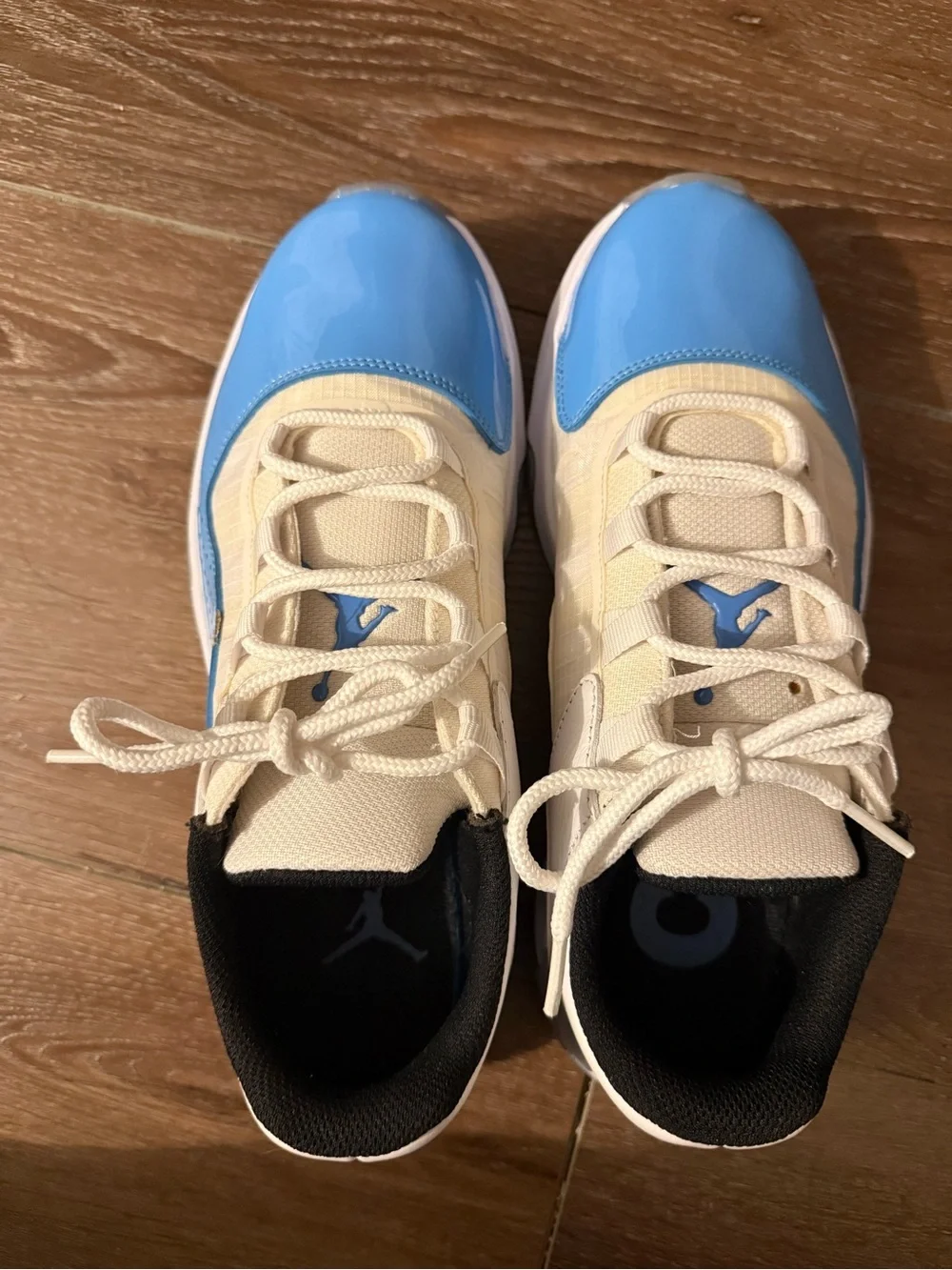 Jordan Men’s White and Light Blue Low-Top Sneakers
